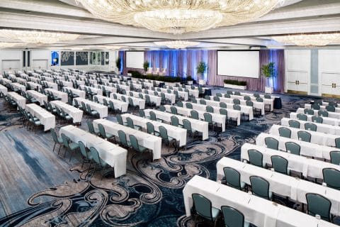 The Grand Ballroom and conference space at The Charleston Place Hotel