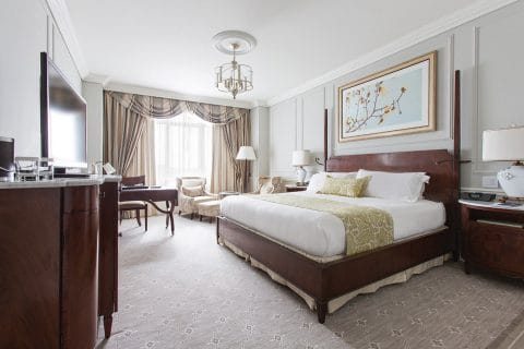 A premier room from The Charleston Place hotel