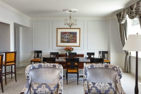 A dining room suite from Charleston Place Hotel